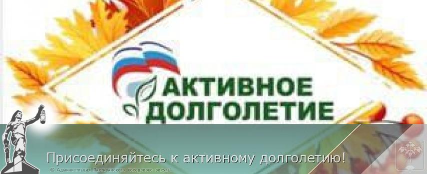 Присоединяйтесь к активному долголетию! | Администрация муниципального округа город Партизанск Приморского края Официальный сайт