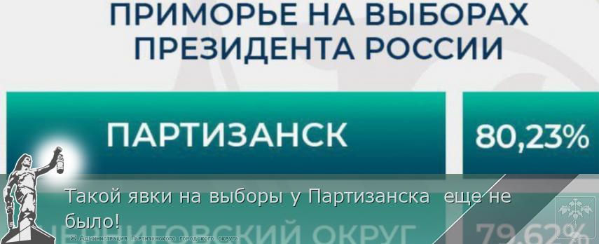 Такой явки на выборы у Партизанска  еще не было! | Администрация муниципального округа город Партизанск Приморского края Официальный сайт Такой явки на выборы у Партизанска  еще не было! | Администрация муниципального округа город Партизанск Приморского края Официальный сайт