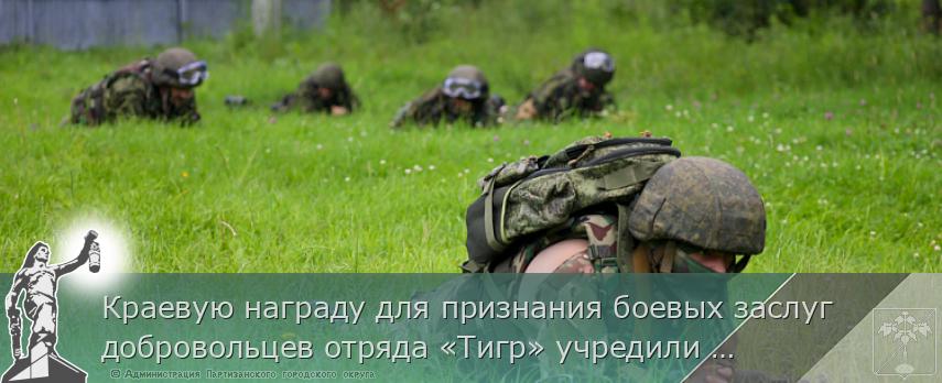 Краевую награду для признания боевых заслуг добровольцев отряда «Тигр» учредили в Приморье | Администрация муниципального округа город Партизанск Приморского края Официальный сайт Краевую награду для признания боевых заслуг добровольцев отряда «Тигр» учредили в Приморье | Администрация муниципального округа город Партизанск Приморского края Официальный сайт