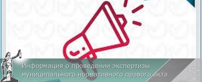 Информация о проведении экспертизы муниципального нормативного правого акта | Администрация муниципального округа город Партизанск Приморского края Официальный сайт Информация о проведении экспертизы муниципального нормативного правого акта | Администрация муниципального округа город Партизанск Приморского края Официальный сайт