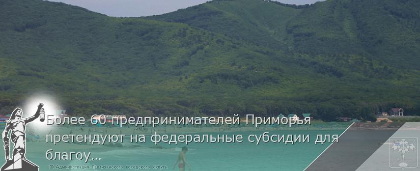 Более 60 предпринимателей Приморья претендуют на федеральные субсидии для благоустройства пляжей и создания кемпингов, сообщает www.primorsky.ru | Администрация муниципального округа город Партизанск Приморского края Официальный сайт Более 60 предпринимателей Приморья претендуют на федеральные субсидии для благоустройства пляжей и создания кемпингов, сообщает www.primorsky.ru | Администрация муниципального округа город Партизанск Приморского края Официальный сайт