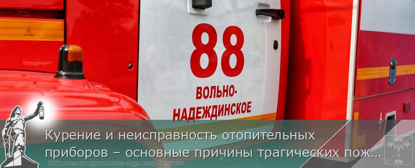 Курение и неисправность отопительных приборов – основные причины трагических пожаров в Приморье | Администрация муниципального округа город Партизанск Приморского края Официальный сайт Курение и неисправность отопительных приборов – основные причины трагических пожаров в Приморье | Администрация муниципального округа город Партизанск Приморского края Официальный сайт