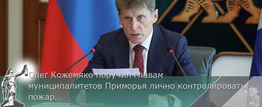 Олег Кожемяко поручил главам муниципалитетов Приморья лично контролировать пожарную обстановку, сообщает www.primorsky.ru | Администрация муниципального округа город Партизанск Приморского края Официальный сайт Олег Кожемяко поручил главам муниципалитетов Приморья лично контролировать пожарную обстановку, сообщает www.primorsky.ru | Администрация муниципального округа город Партизанск Приморского края Официальный сайт
