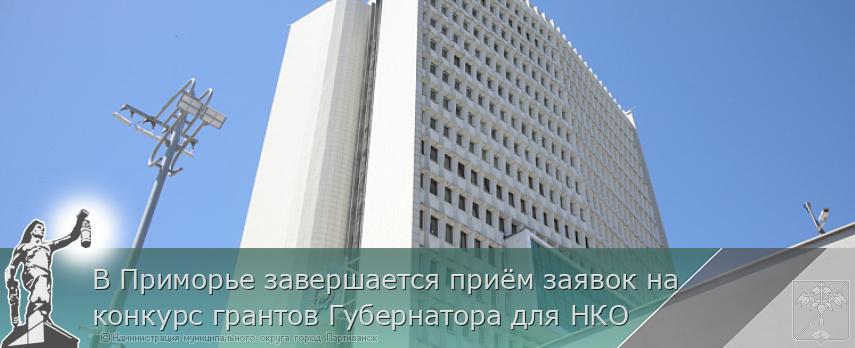 В Приморье завершается приём заявок на конкурс грантов Губернатора для НКО | Администрация муниципального округа город Партизанск Приморского края Официальный сайт