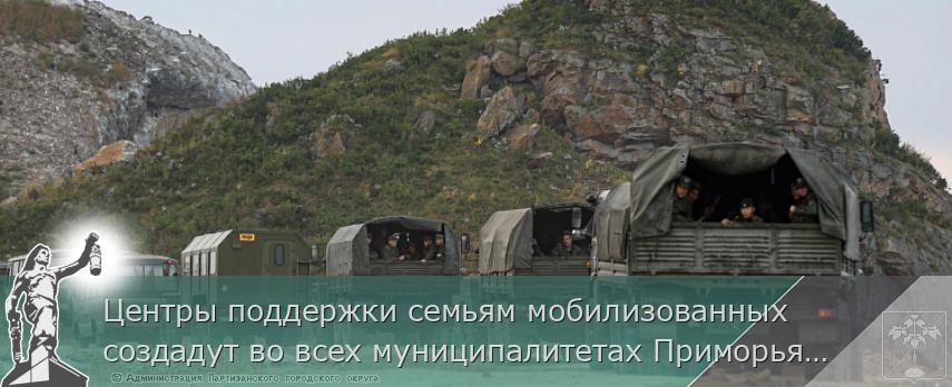 Центры поддержки семьям мобилизованных создадут во всех муниципалитетах Приморья, сообщает www.primorsky.ru | Администрация муниципального округа город Партизанск Приморского края Официальный сайт