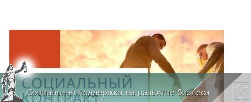 Социальная поддержка на развитие бизнеса | Администрация муниципального округа город Партизанск Приморского края Официальный сайт