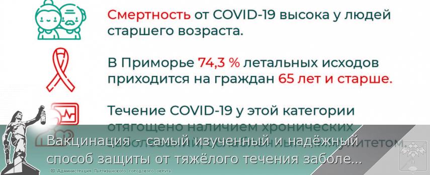 Вакцинация - самый изученный и надёжный способ защиты от тяжёлого течения заболевания и риска летального исхода | Администрация муниципального округа город Партизанск Приморского края Официальный сайт