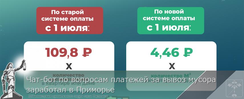 Чат-бот по вопросам платежей за вывоз мусора заработал в Приморье | Администрация муниципального округа город Партизанск Приморского края Официальный сайт